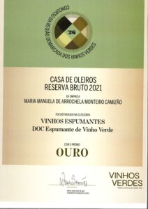 Medalha de Ouro CVRVV 2026 – Casa de Oleiros Espumante Reserva Bruto 2021